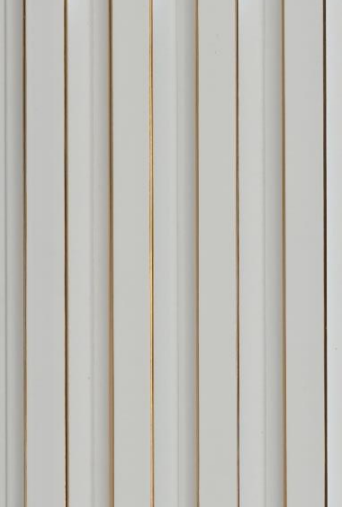 Interlock Charcoal Louvers Plain Colors Alabaster White 8x0.38 Ft - Pn 02716 F