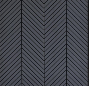Charcoal Chevron Interlock Wpc Louvers Plain Colors 9.5x1 Ft - Pn 02725 I