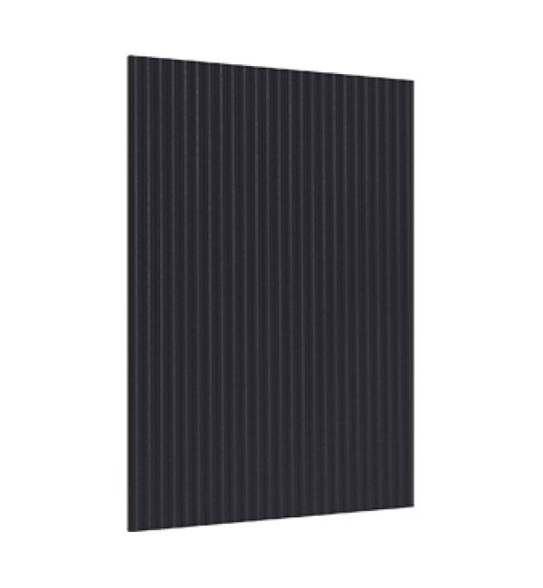 Decorative Fluted Laminate 8*4 ft 1.5 mm - Black