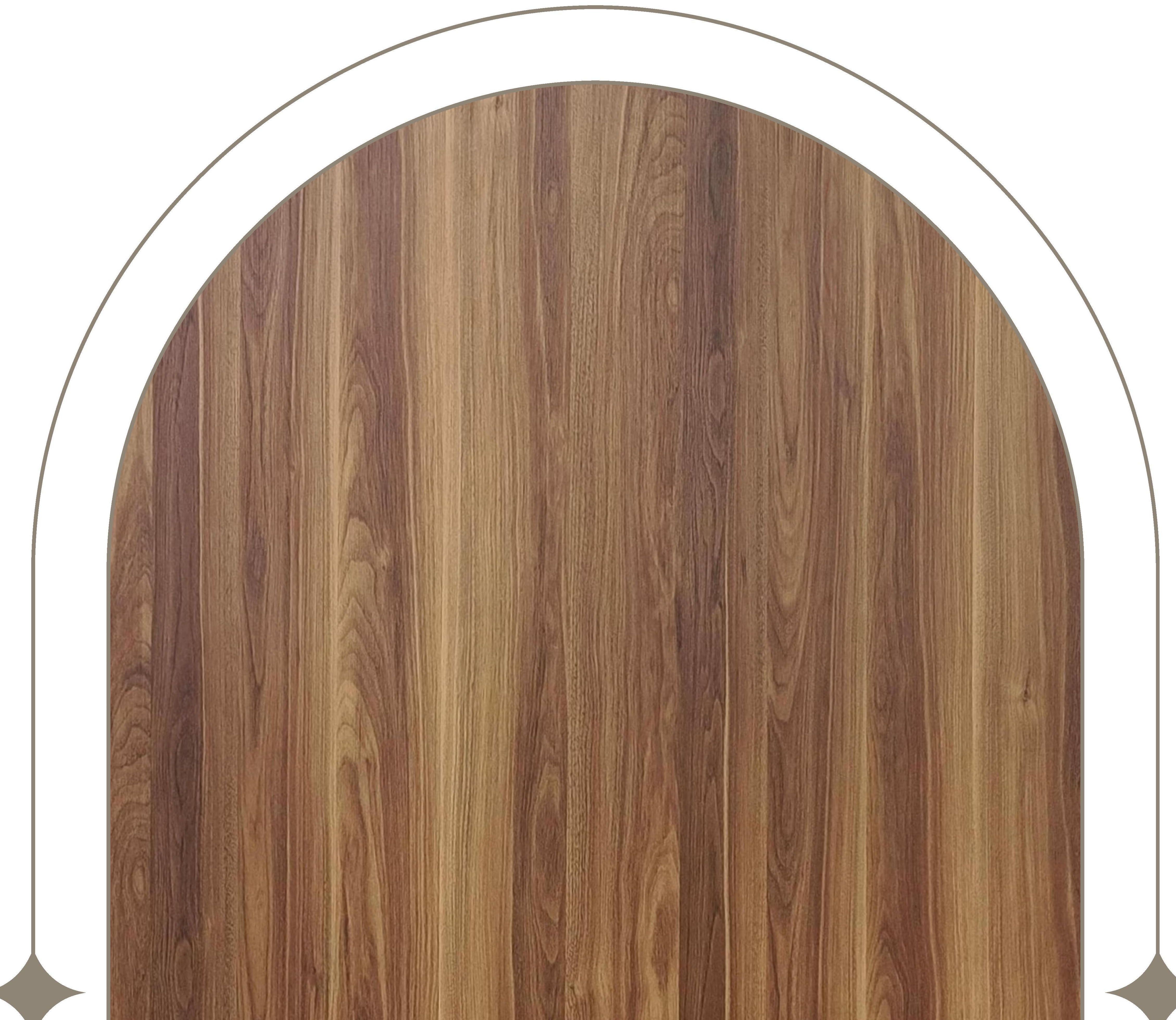 Brown wood laminate with vertical grain and textured finish.