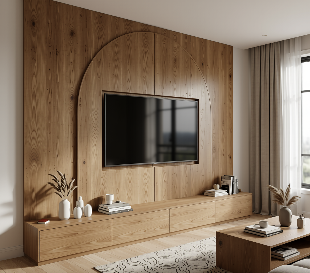 Brown wood laminate with diagonal grain pattern and textured finish.