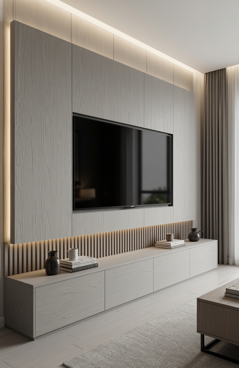 Grey laminate with diagonal texture and matte finish.