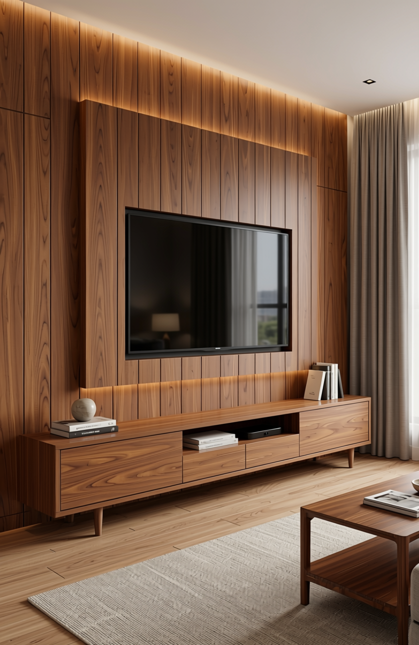 Brown laminate with diagonal wood grain pattern and textured finish.