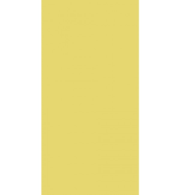 Yellow plain decorative laminate with high gloss finish and smooth texture