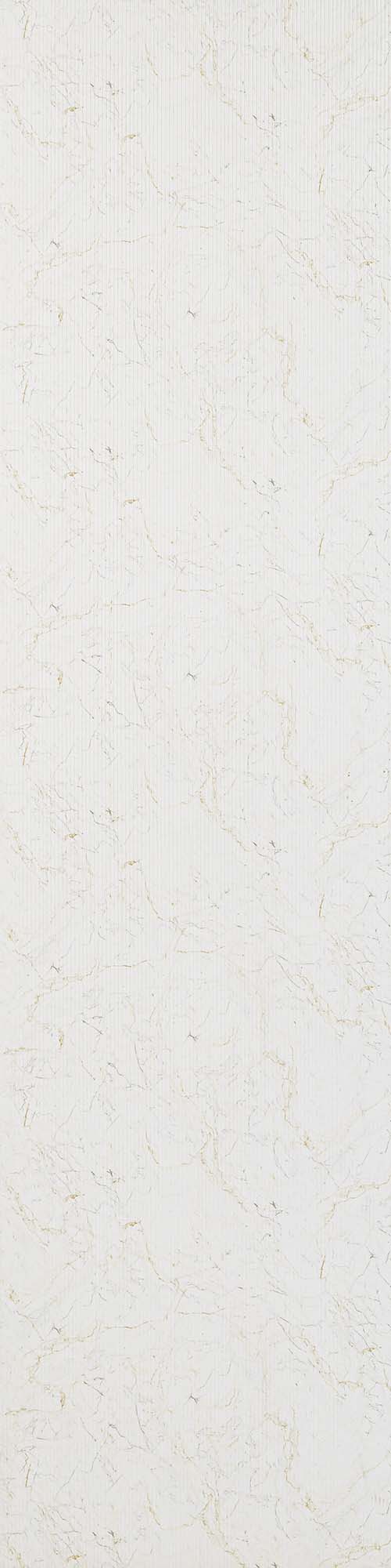 Ivory marble wall panel with textured finish and veining pattern, showing subtle gold accents and rough surface detail.