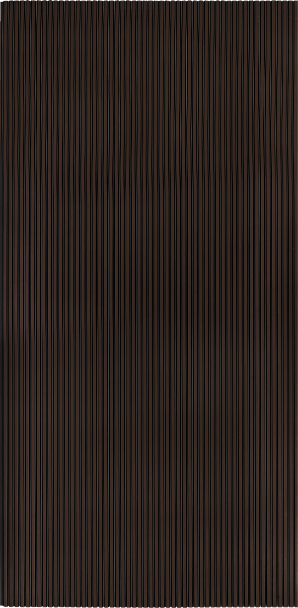 Brown fluted louver panel with matte finish and vertical ridges.