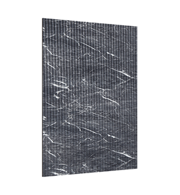 Grey marble laminate with white veining and textured Echoe finish, showing subtle grid pattern and veined stone appearance.