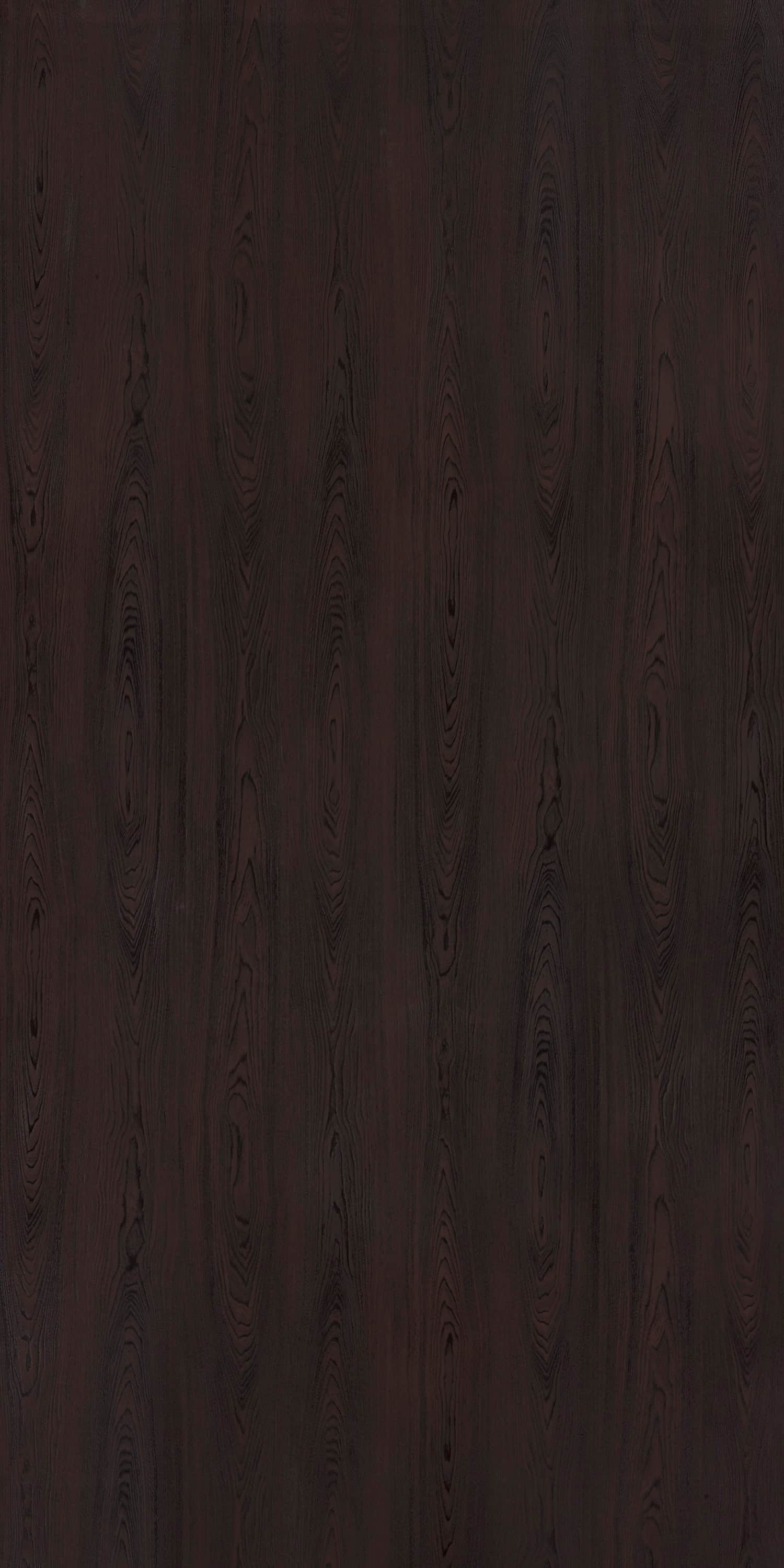 Brown wood grain laminate with suede finish and embossed texture, showing wood pattern and grain details.