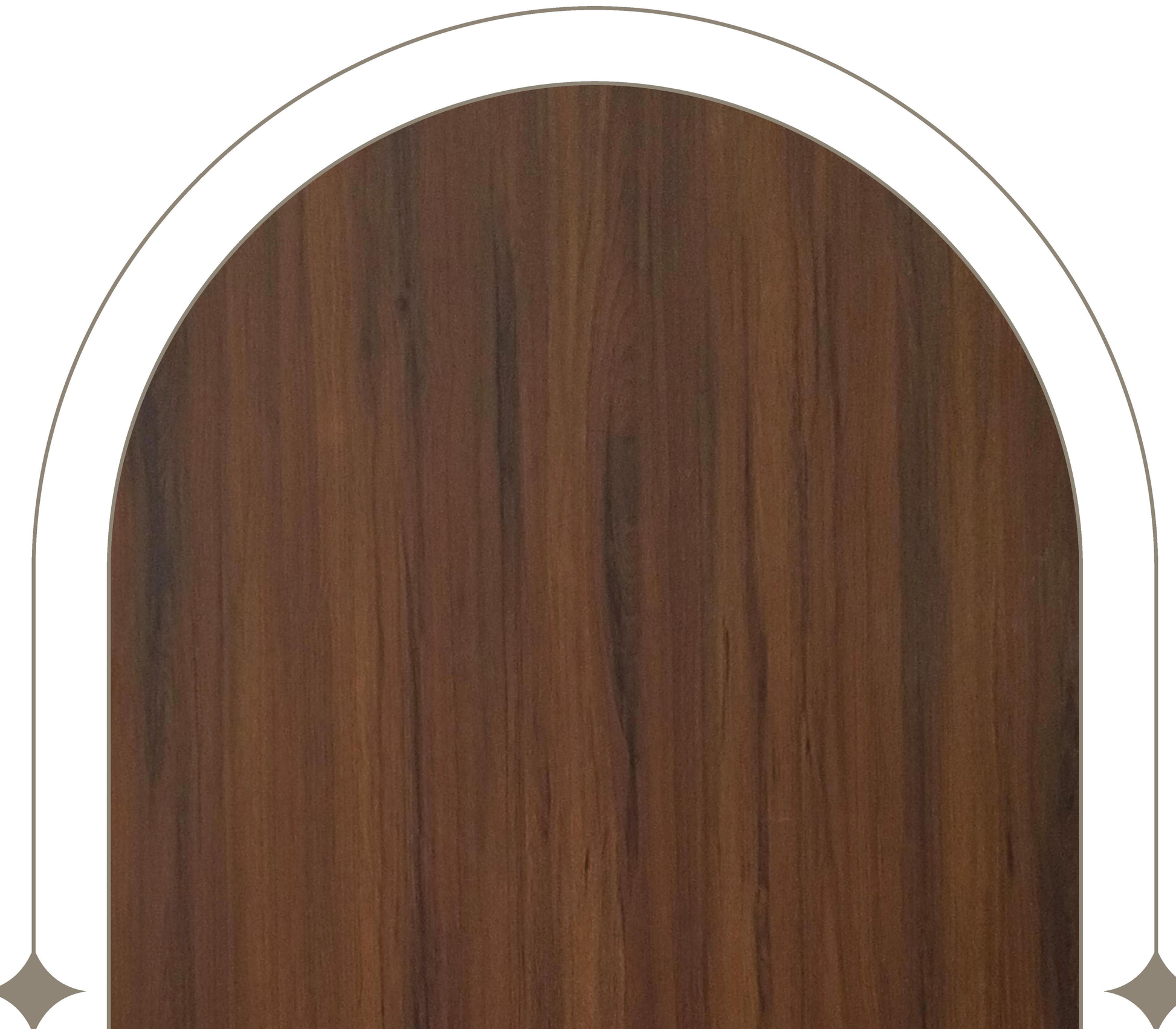 Brown wood laminate with textured finish and vertical grain direction.