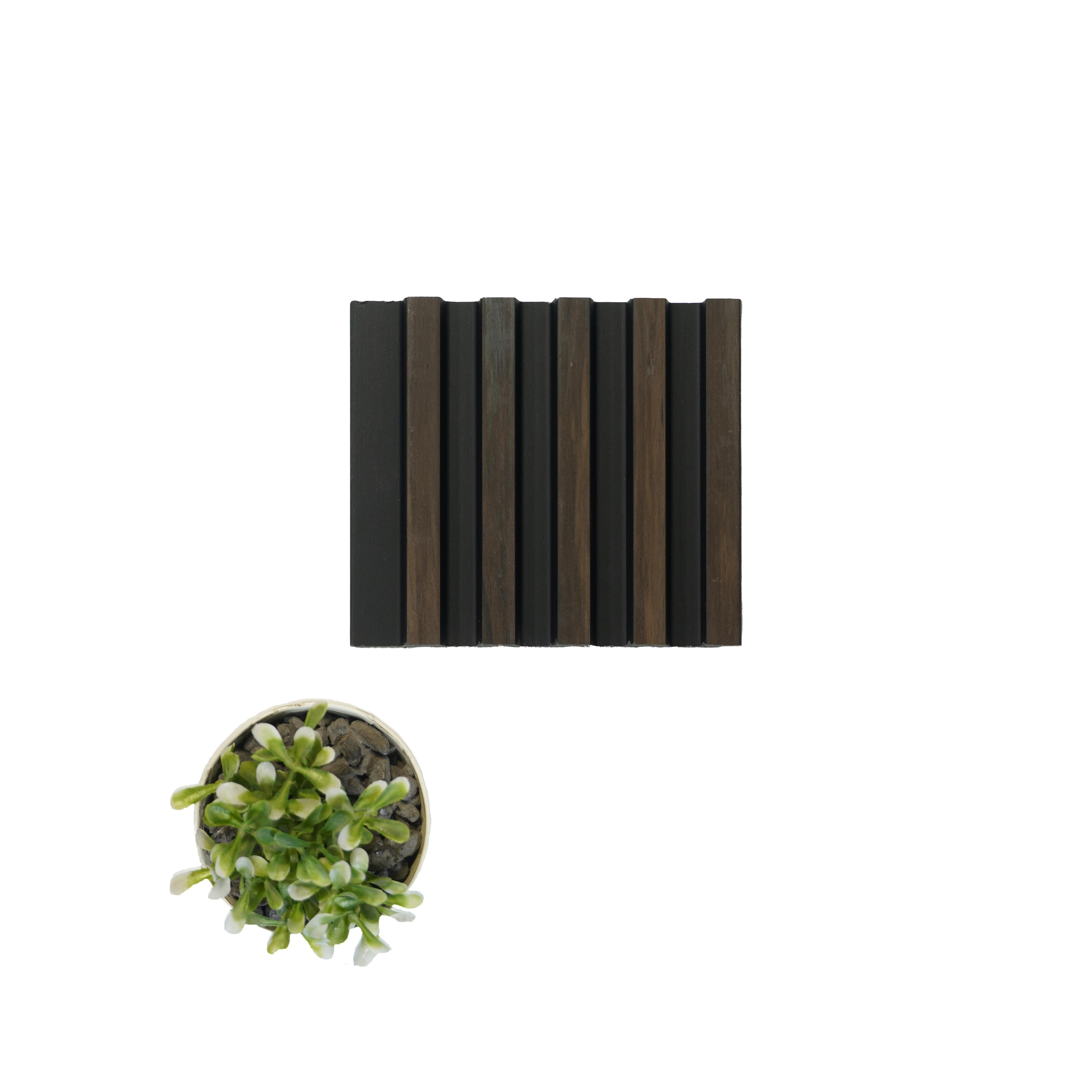Premium Panel Brown Wooden Look Charcoal Louver 8x0.41 ft wood Brown PN 04600