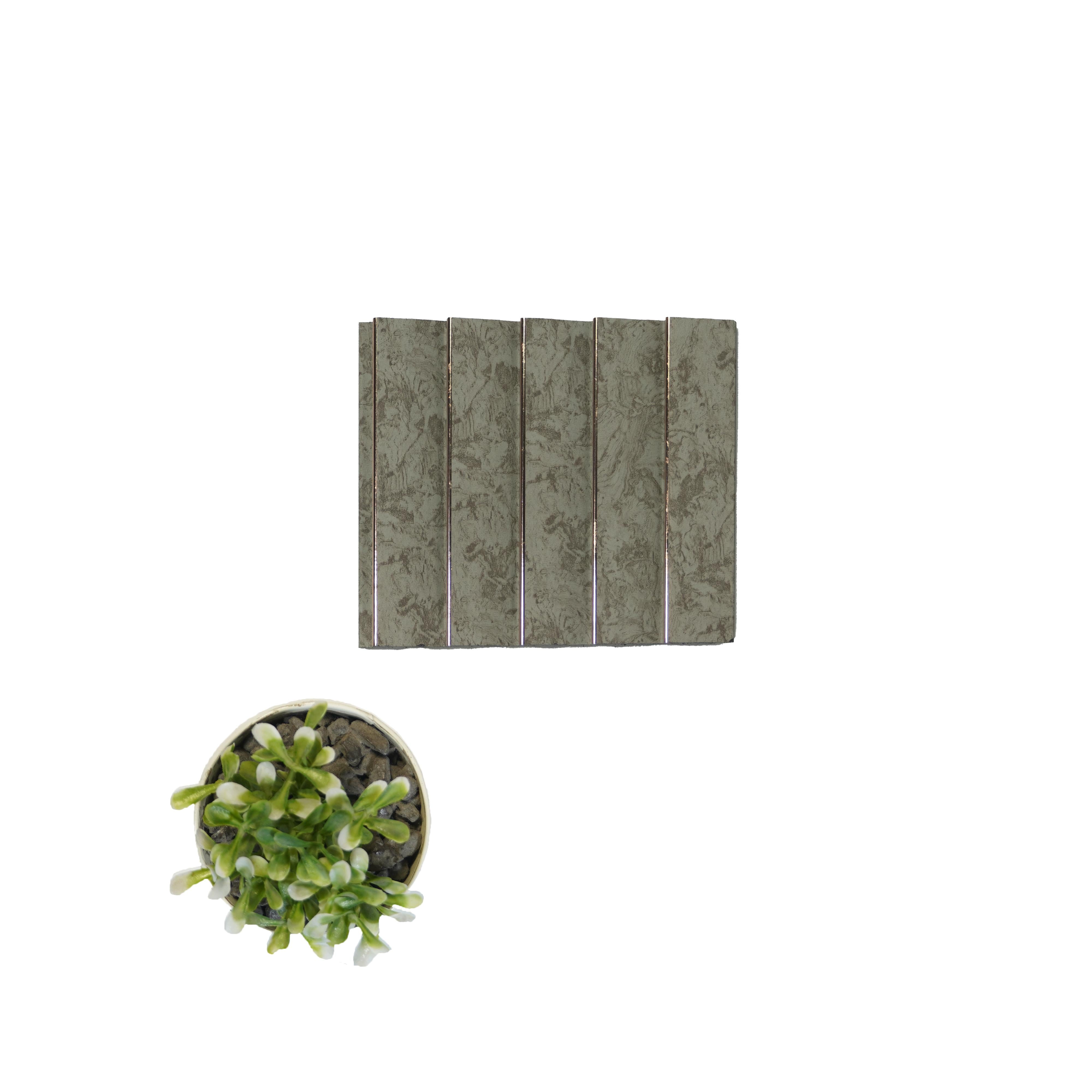 Cream Marble Charcoal Louver & Stone 8x0.41 Ft - Pn 04567