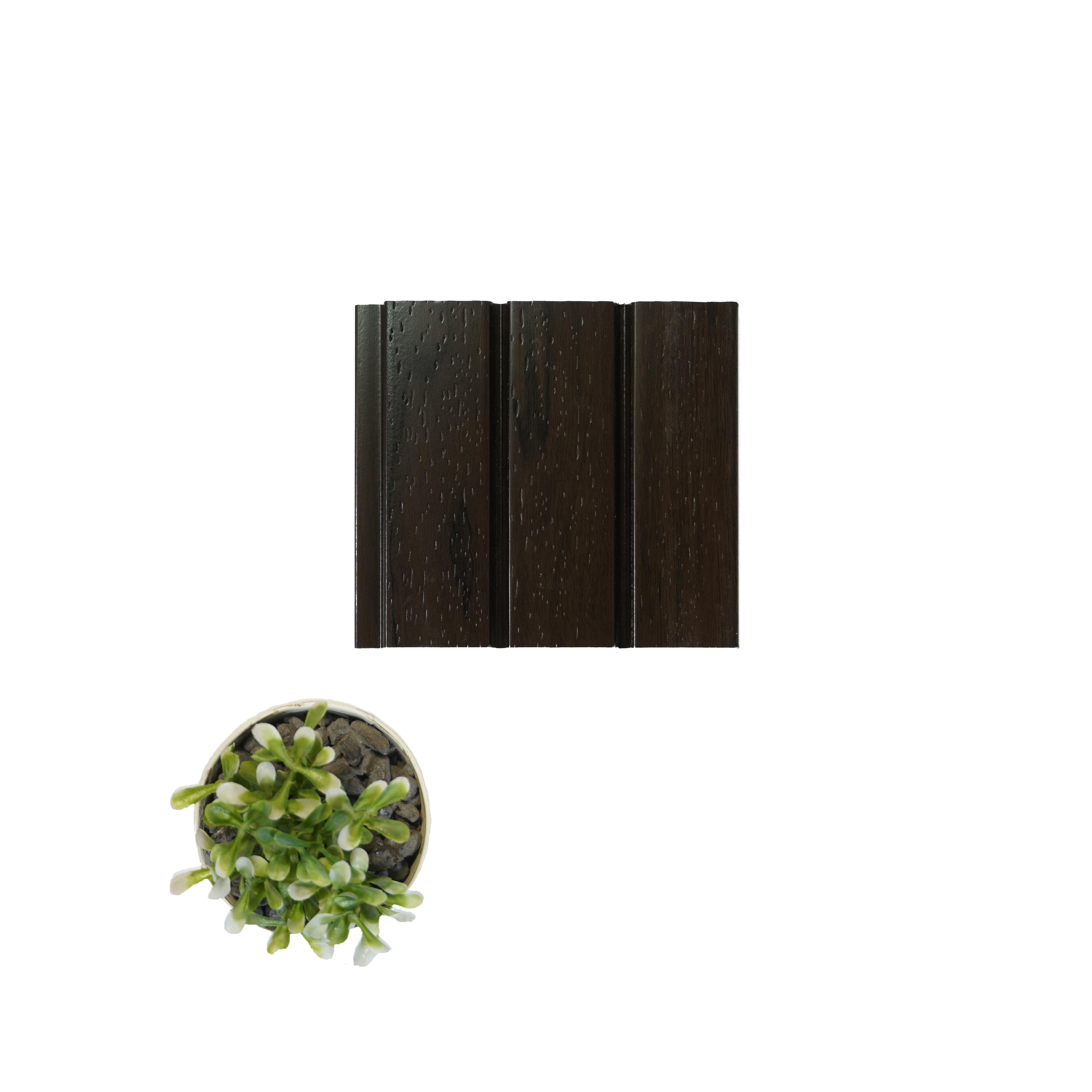 Wooden Effect Charcoal Louver Wood Brown 8x0.41 Ft - Pn 04584