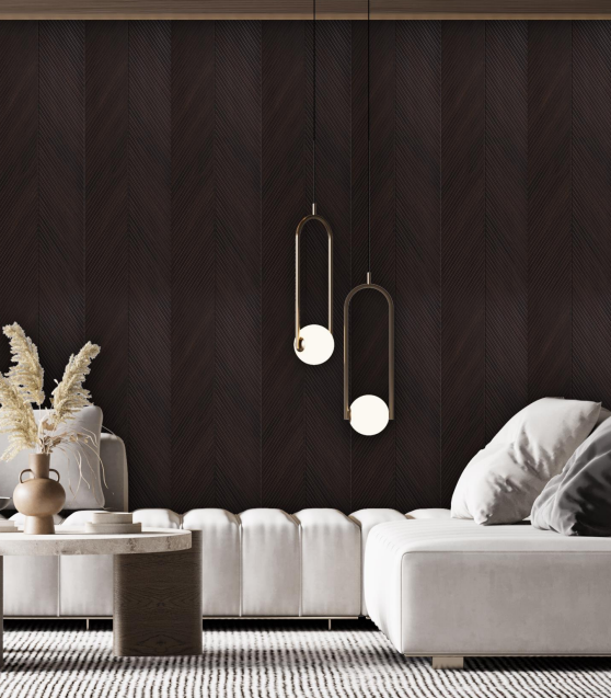 Chevron Interlock Wpc Louvers Wood Wenge 9.5x1 Ft - Pn 02724 K