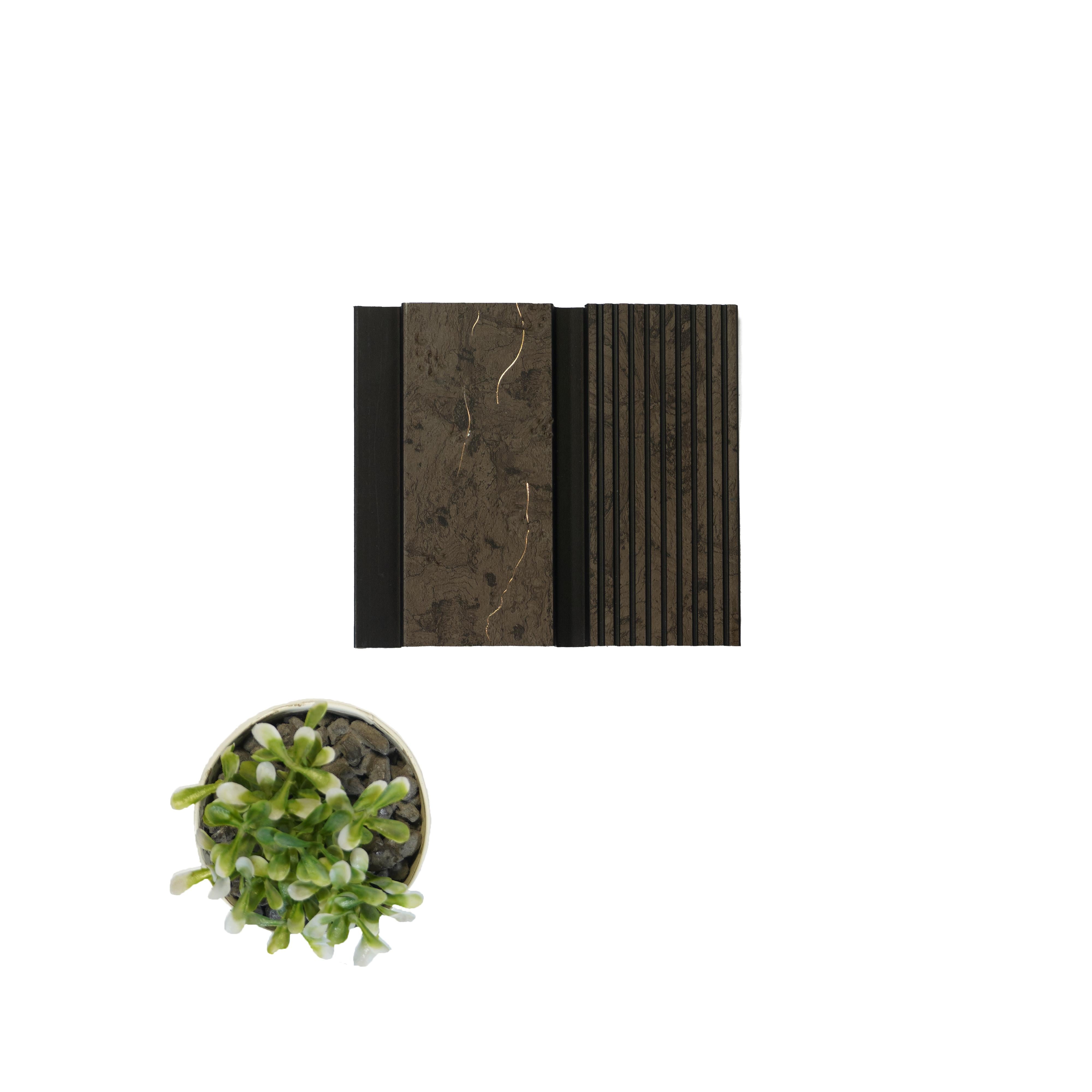 Brown Stone Charcoal Louver Marble & 8x0.41 Ft - Pn 04589