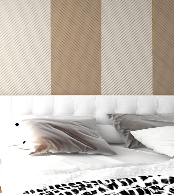 Interlock Charcoal Louvers Plain Colors Sand Drift 9.5x0.42 Ft - Pn 02714 I