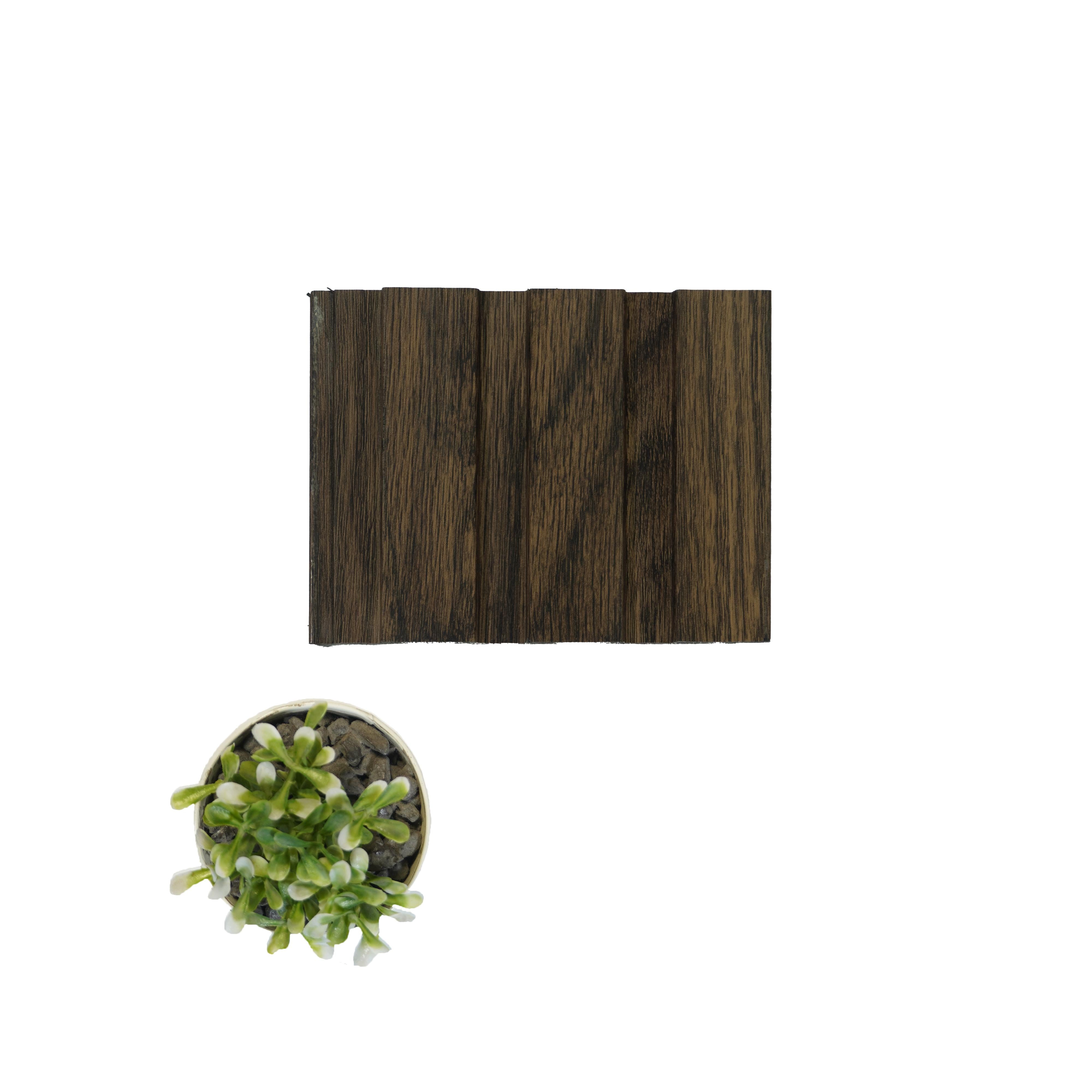Wooden Charcoal Louver Wood Brown 8x0.41 Ft - Pn 04552