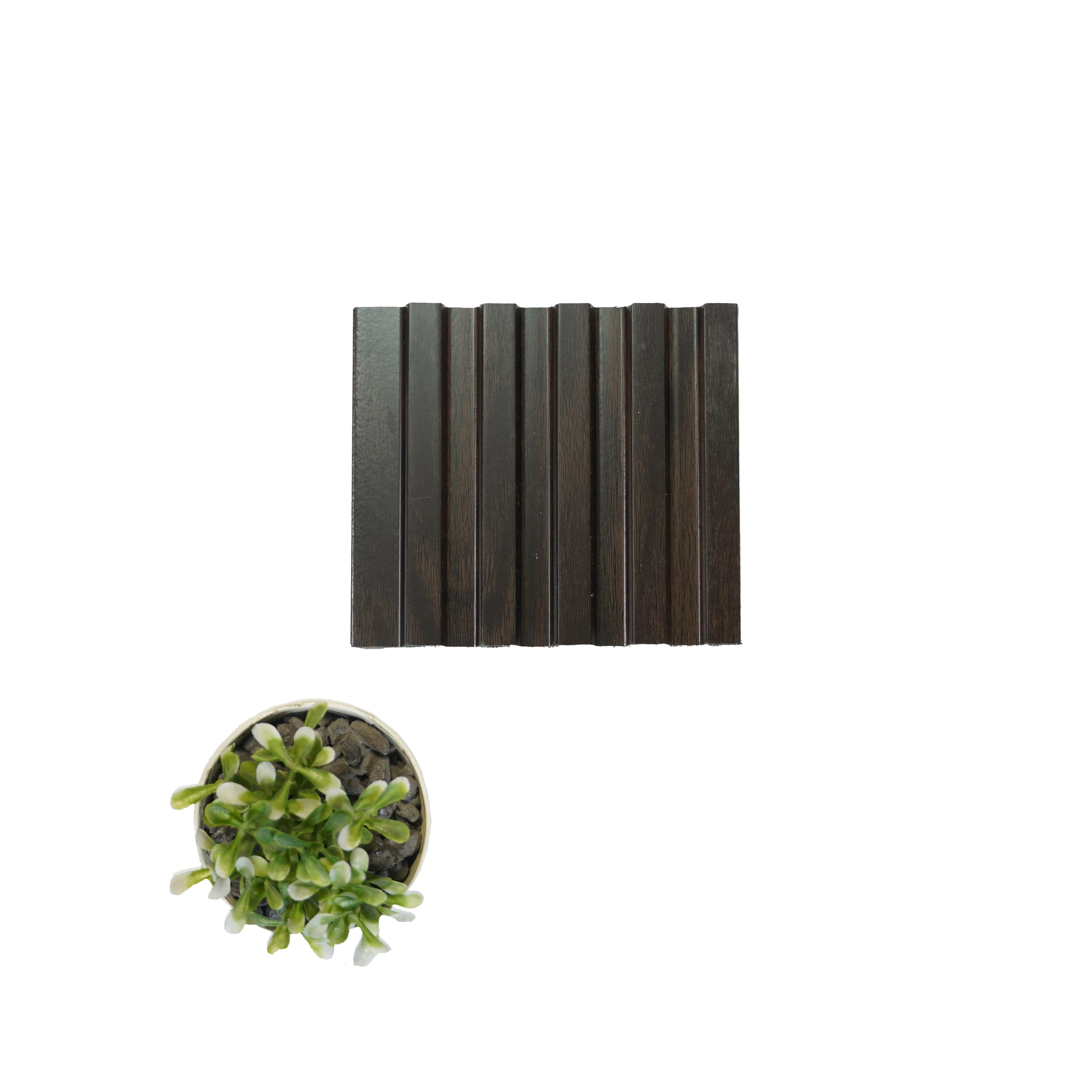 Wooden Charcoal Louver Wood Brown 8x0.41 Ft - Pn 04602
