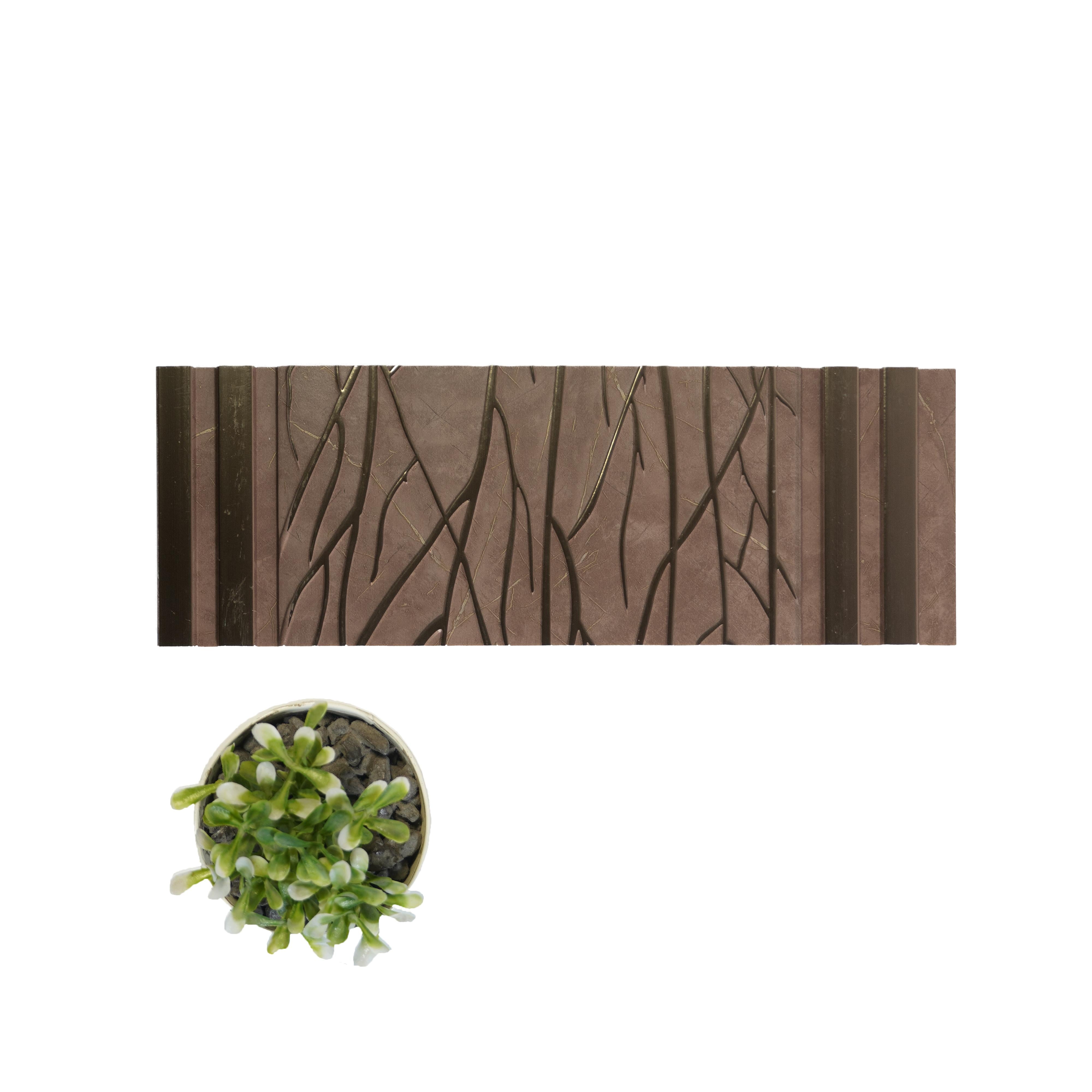 Decorative Wall Panel Designer Brown 8x1 Ft - Pn 04486