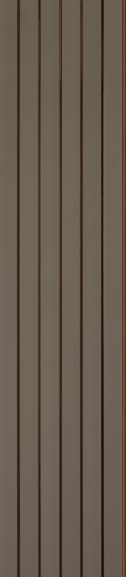 Brown Geometric Charcoal Louvers Designer 9.5x0.83 Ft - Ed 84018