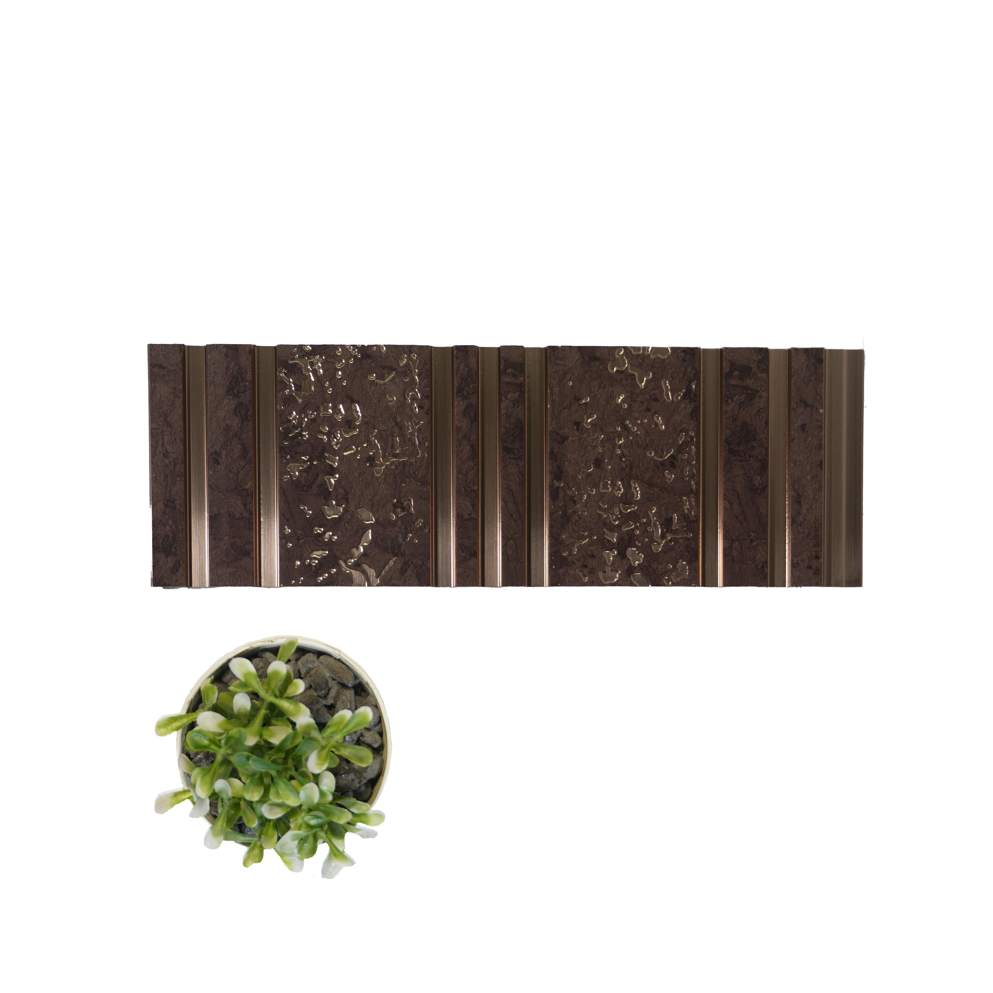 Decorative Wall Panel Designer Brown 8x1 Ft - Pn 04479