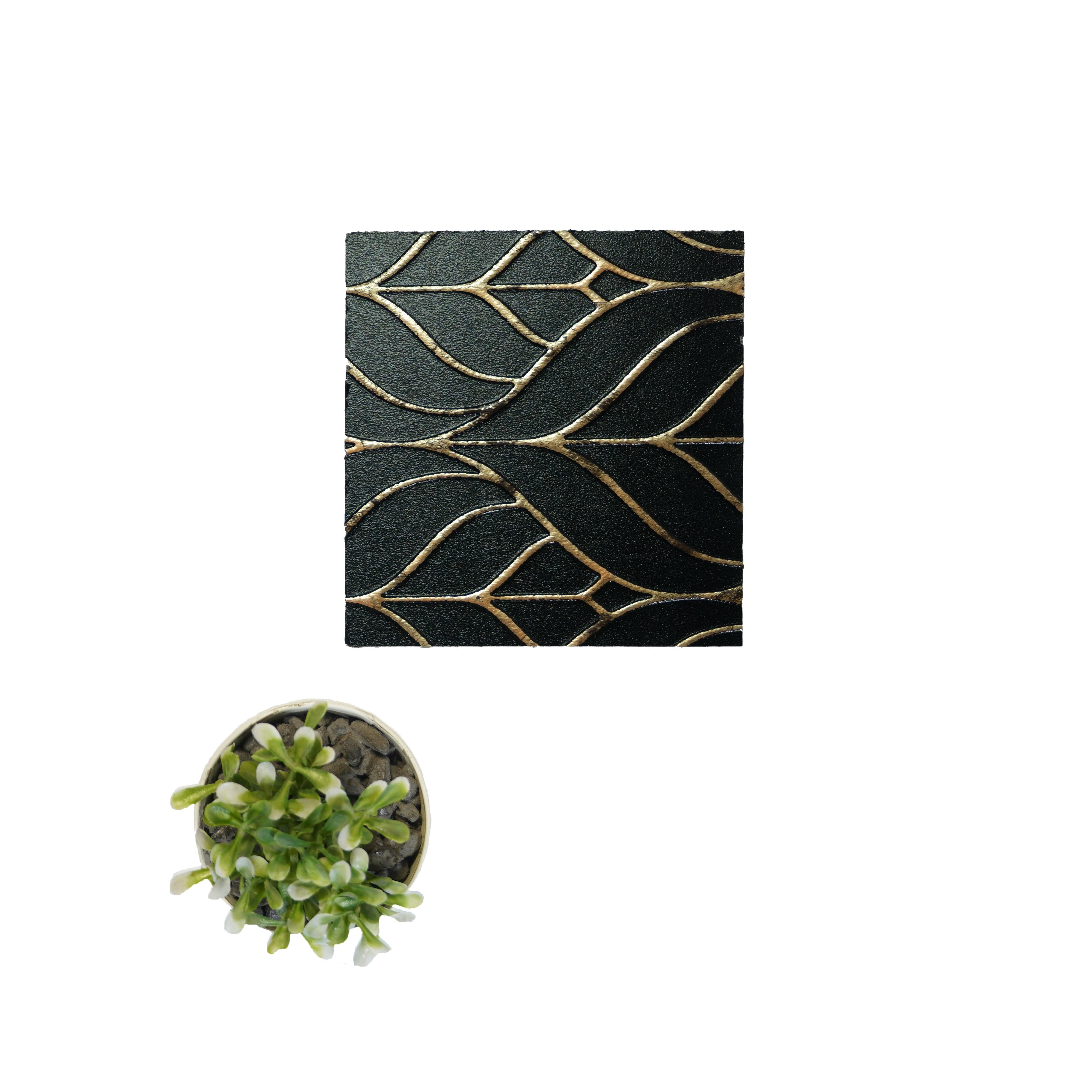Premium Charcoal Decorative Wall Panel 8x2 ft designer louvers Black PN 04501