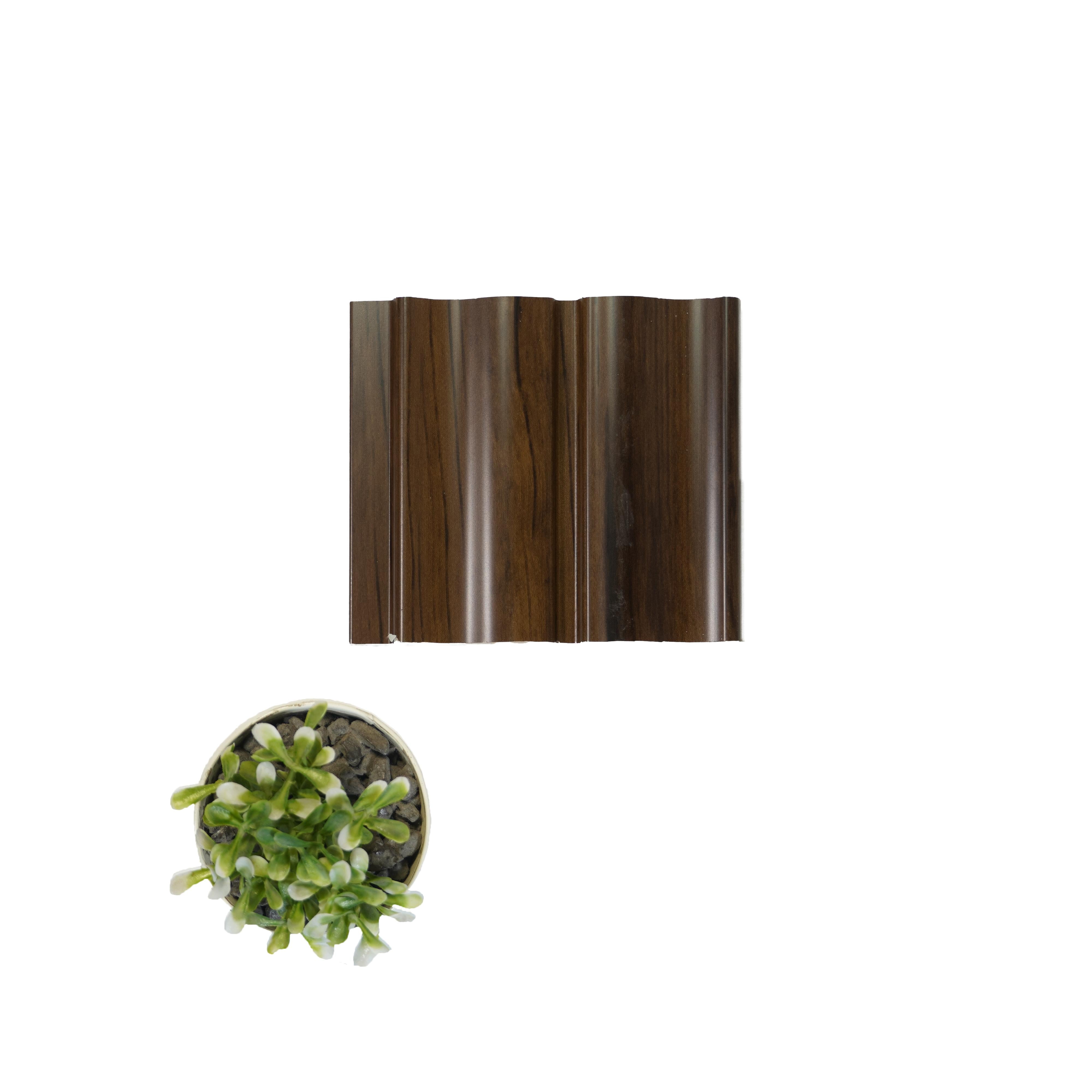 Brown Wooden Charcoal Louver Wood 8x0.41 Ft - Pn 04586