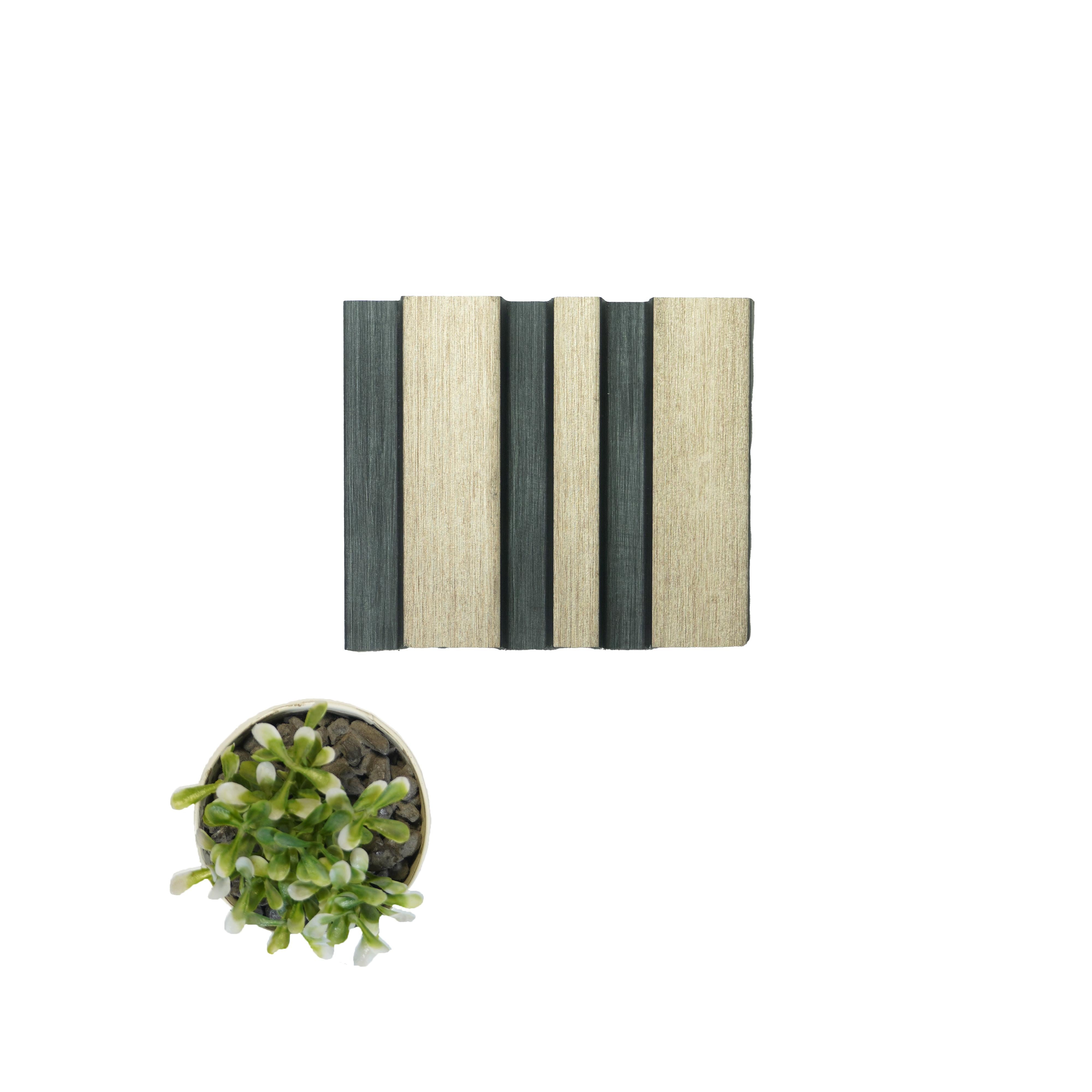 Brown Wooden Charcoal Louver Wood 8x0.41 Ft - Pn 04579