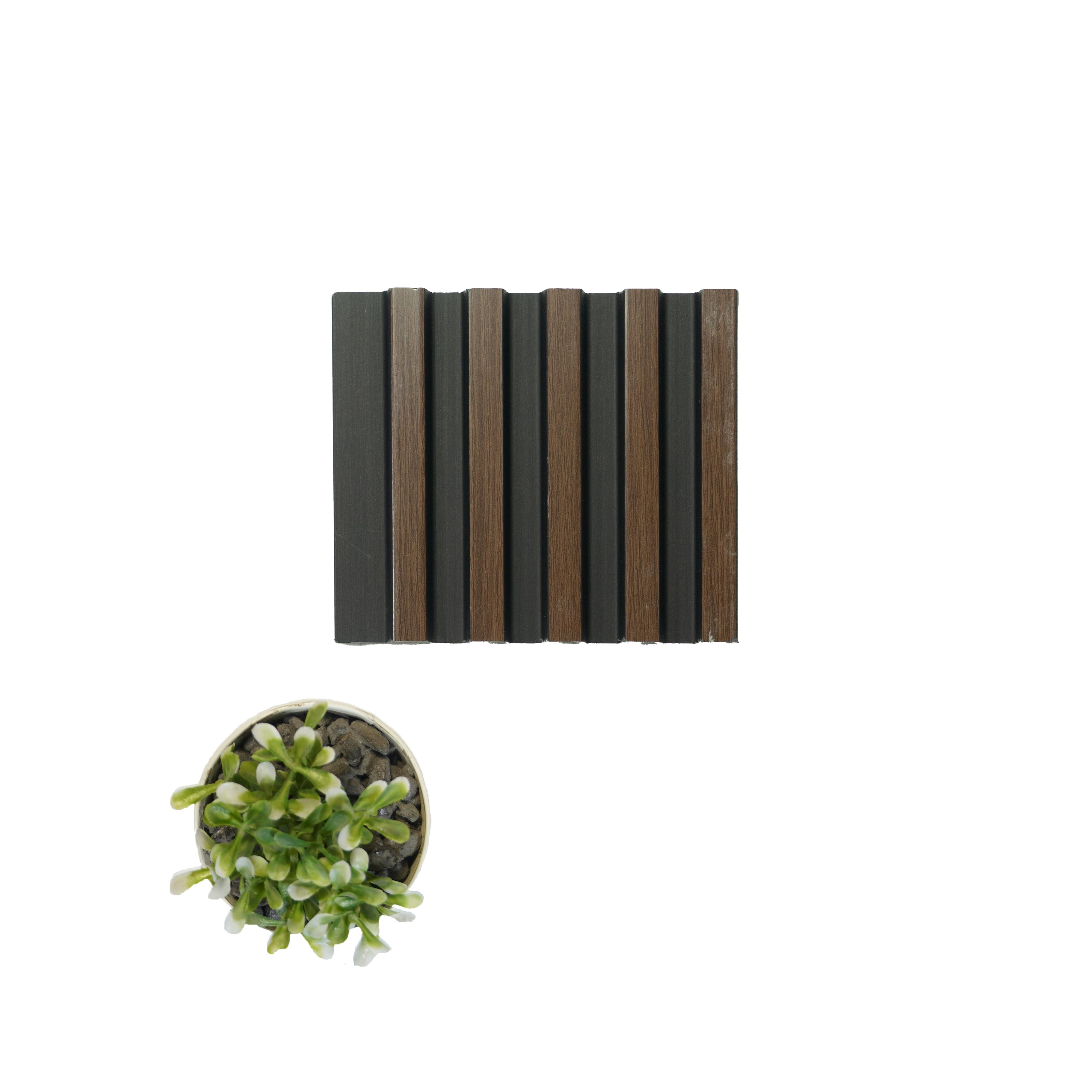 Wooden Charcoal Louver Wood Brown 8x0.41 Ft - Pn 04598