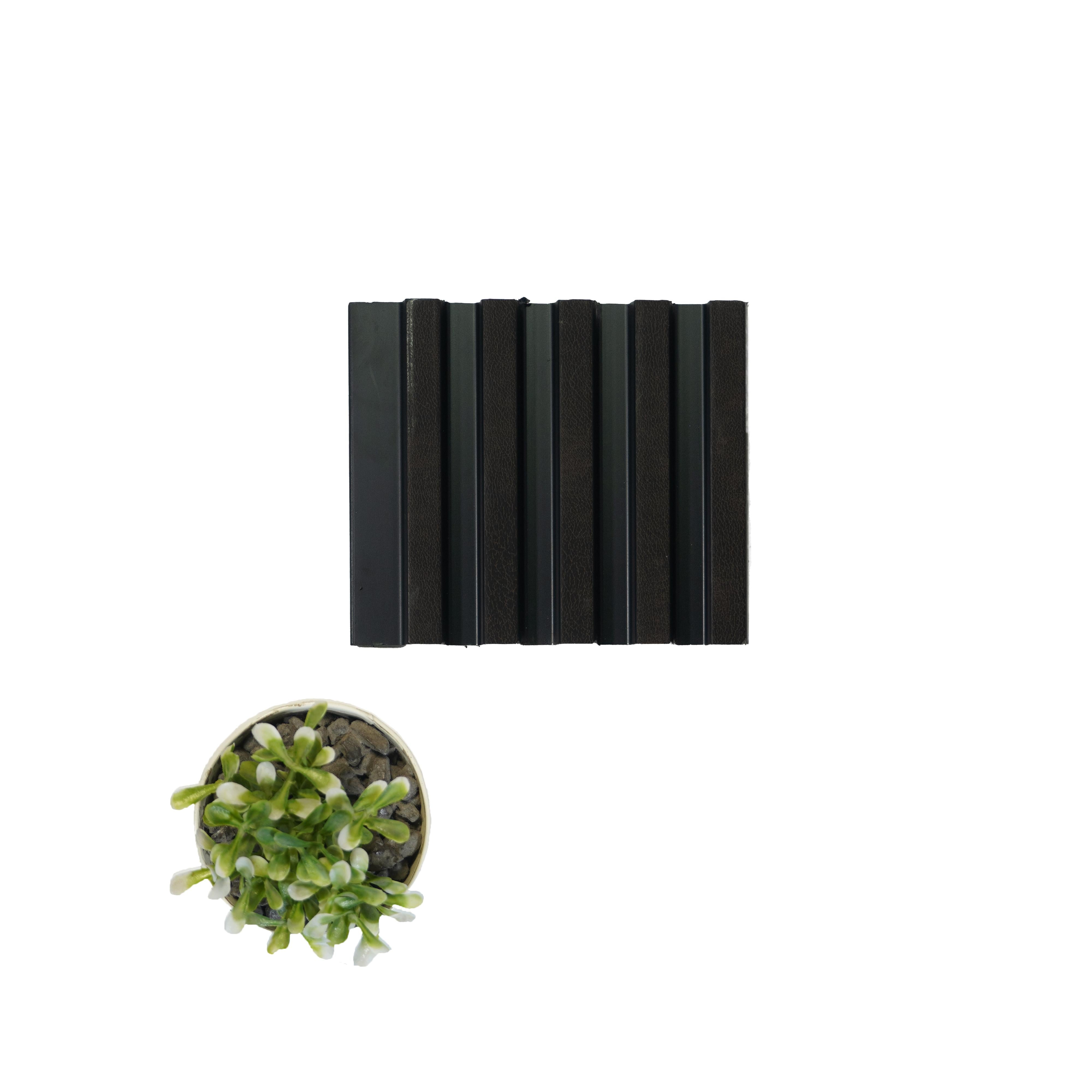 Premium Panel Black Wooden Look Charcoal Louver 8x0.41 ft wood Black PN 04578