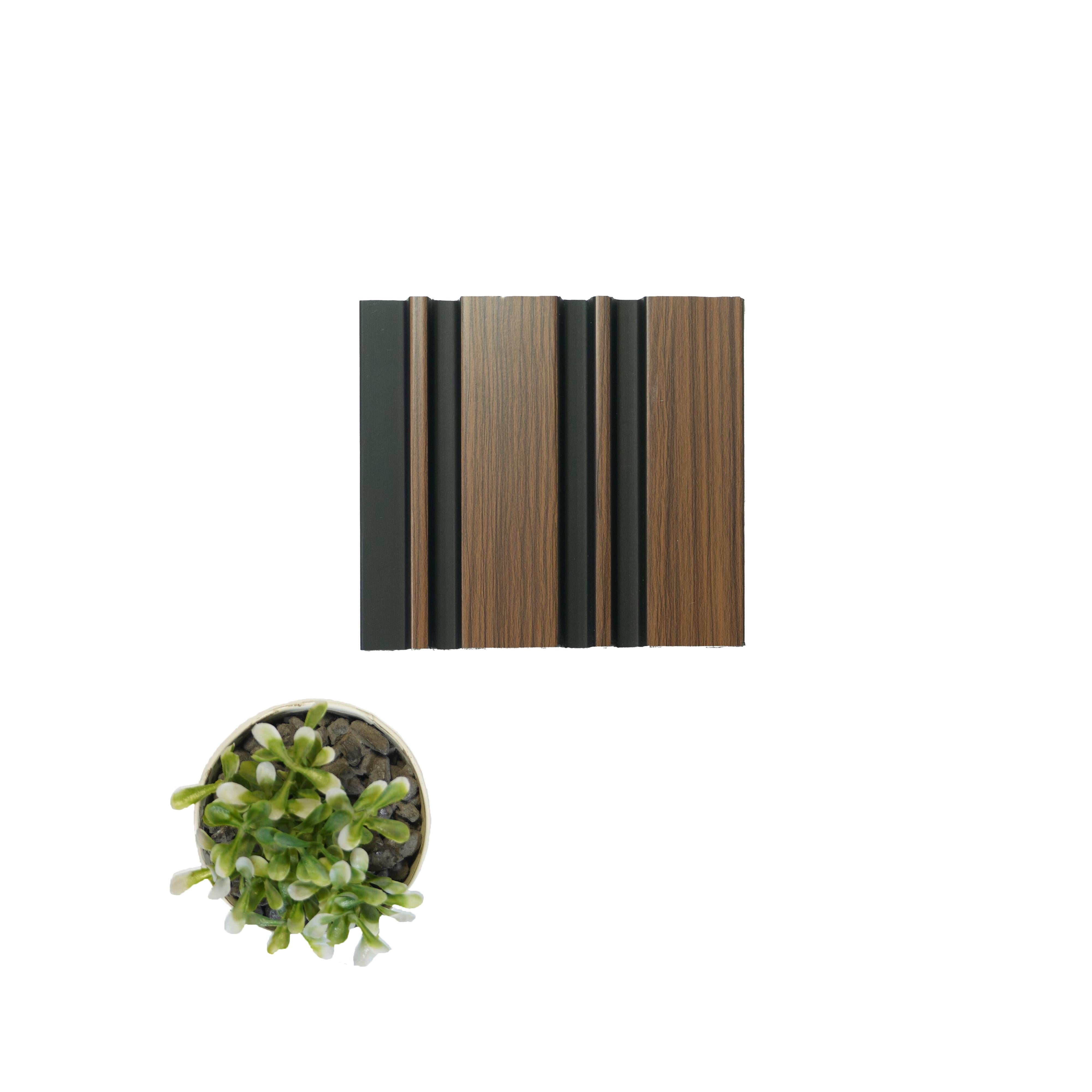 Wooden Charcoal Louver Wood Brown 8x0.41 Ft - Pn 04592