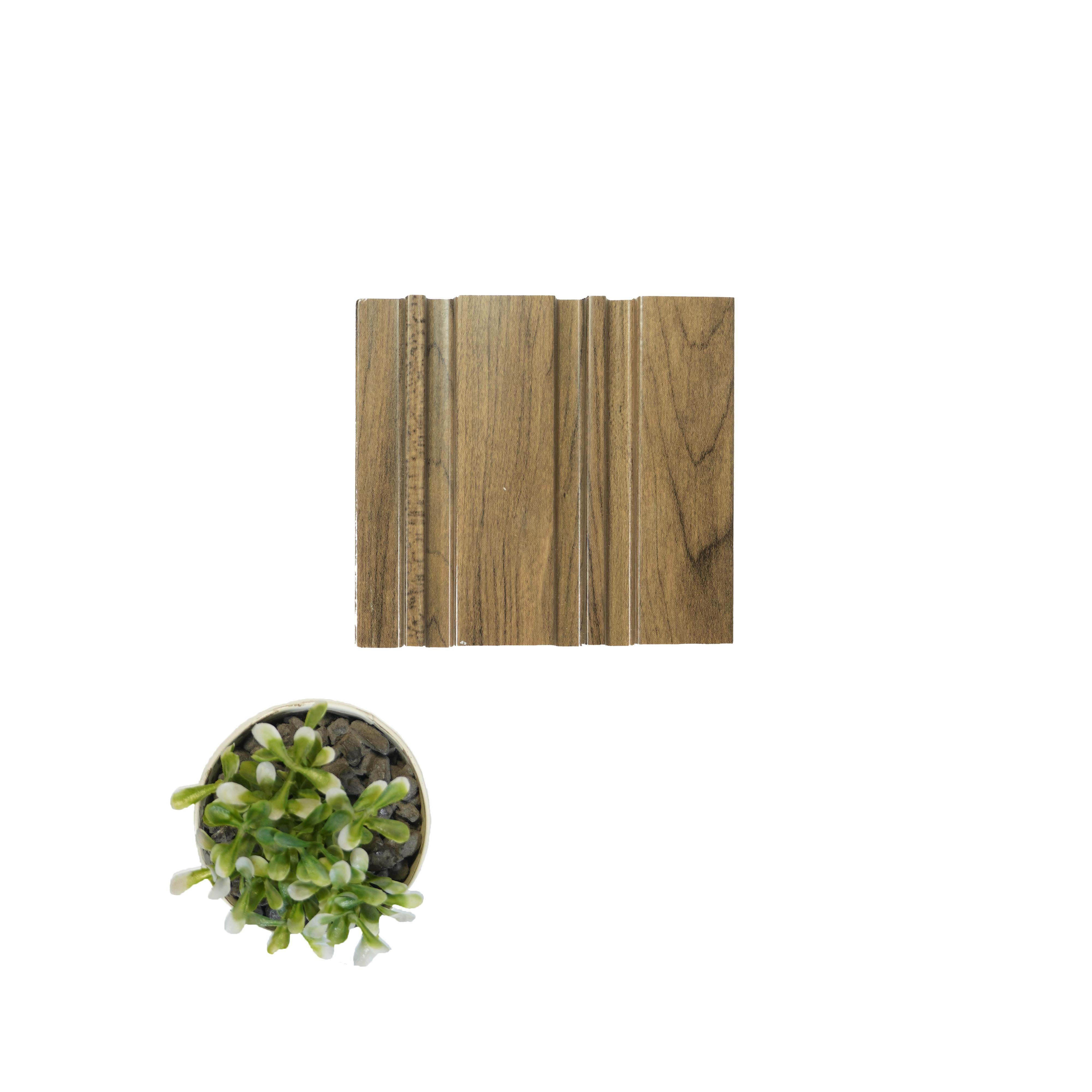 Wooden Charcoal Louver Wood Brown 8x0.41 Ft - Pn 04591