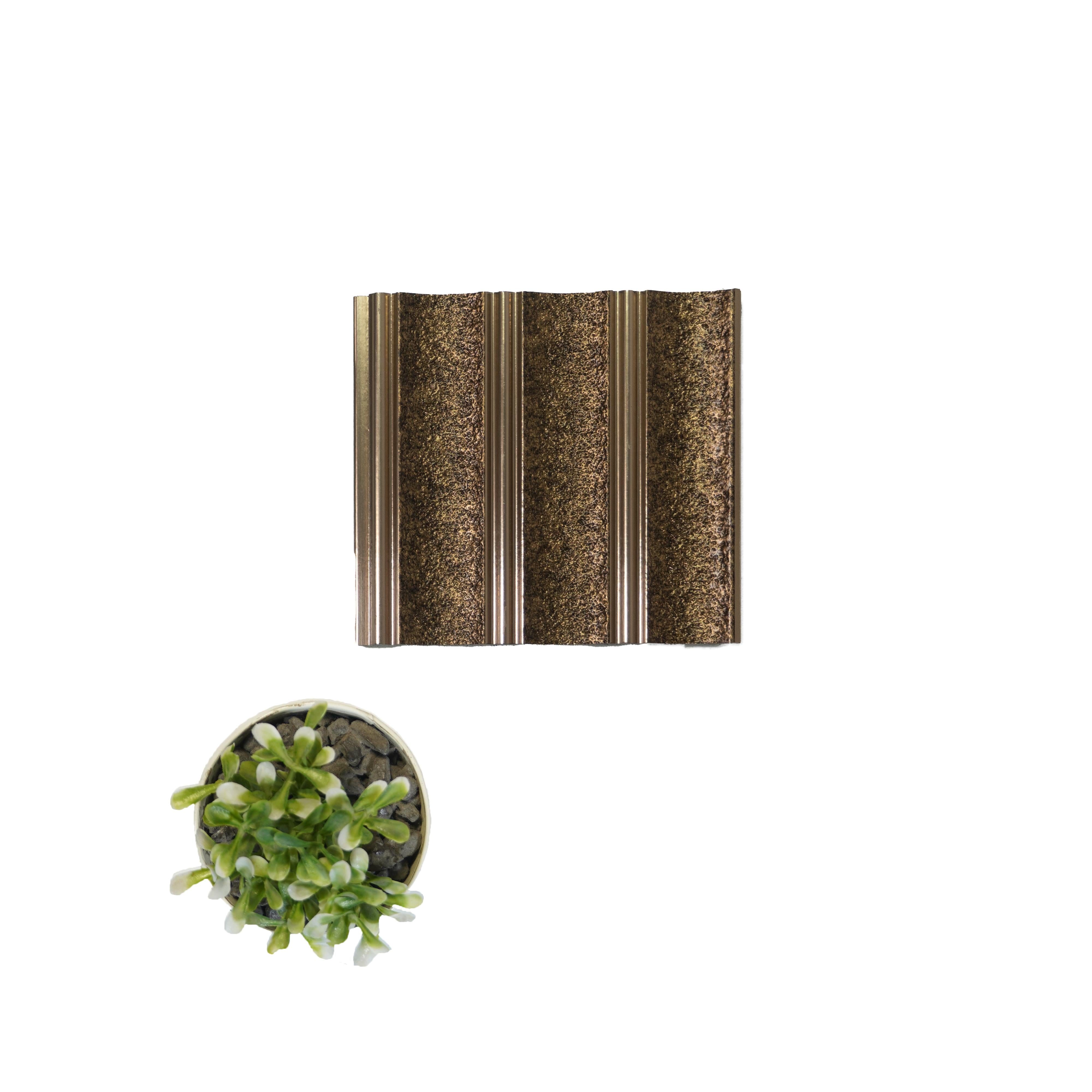 Brown Stone Charcoal Louver Marble & 8x0.41 Ft - Pn 04564