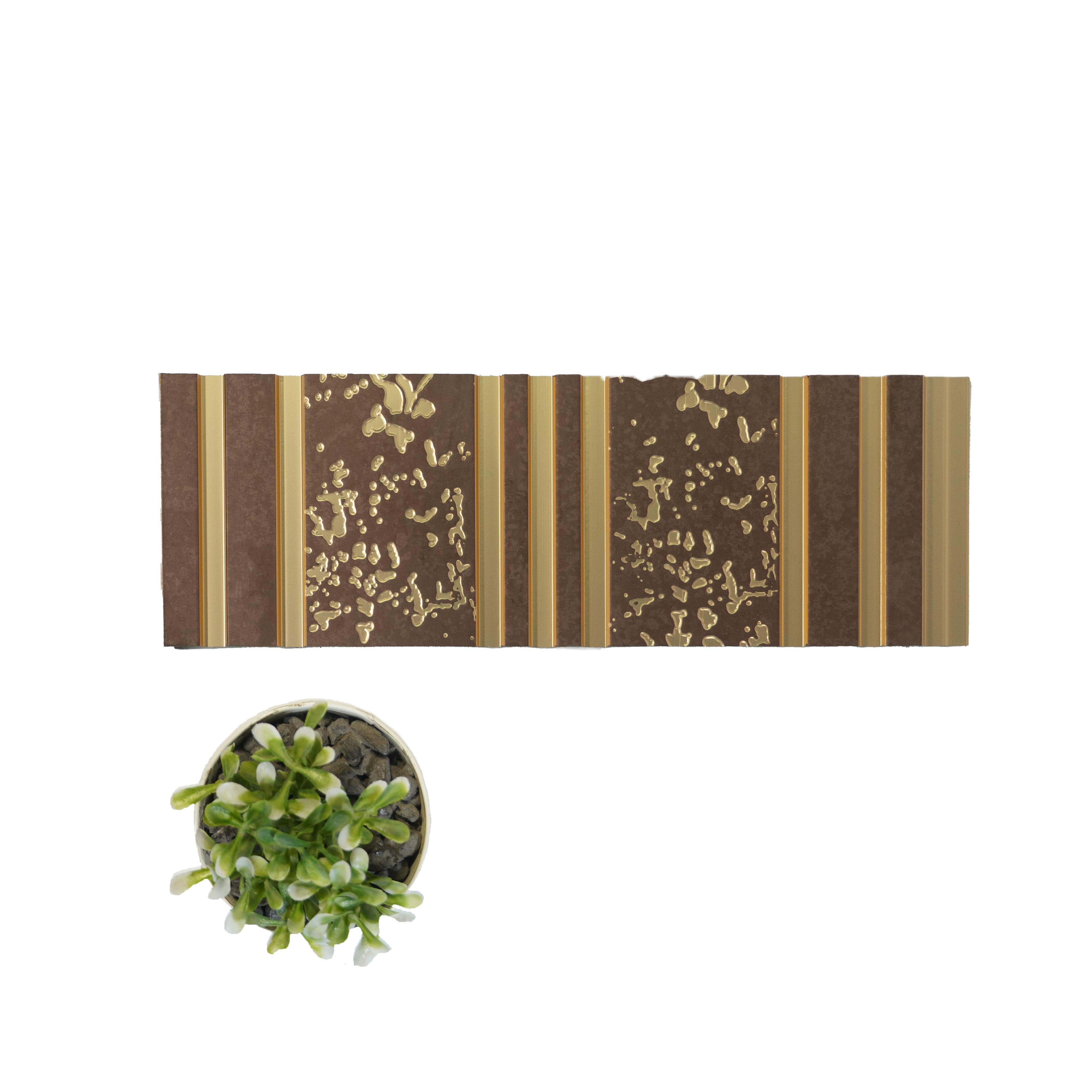 Decorative Wall Panel Designer Brown 8x1 Ft - Pn 04477