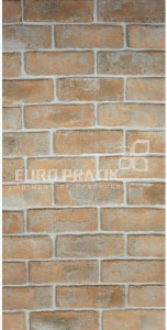 Brown textured designer louver wall panel with Euro Pratik logo, showing texture finish and rectangular pattern in close-up