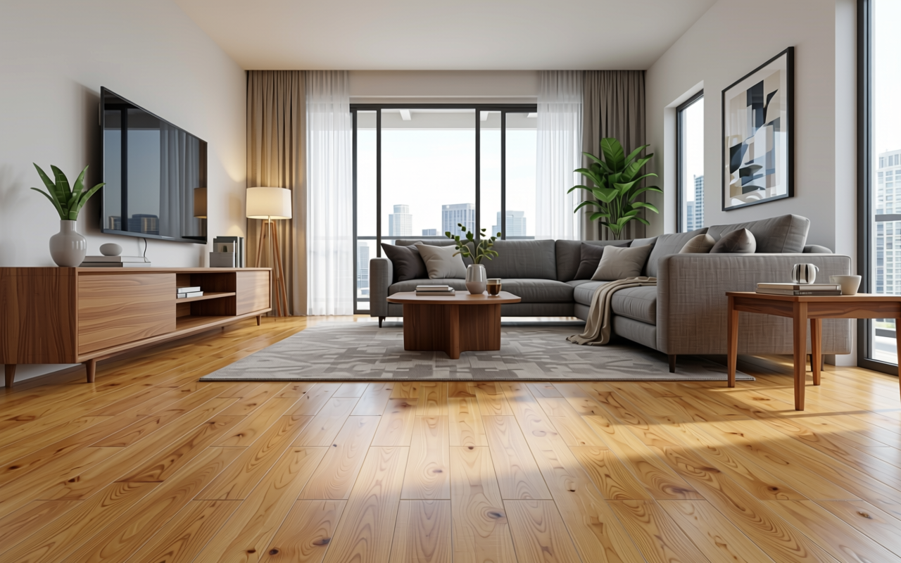 Light brown decorative mdf with wood grain texture and vertical grain direction.