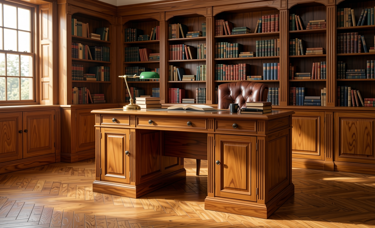 Wood decorative mdf with textured finish, vertical grain, and medium brown color.
