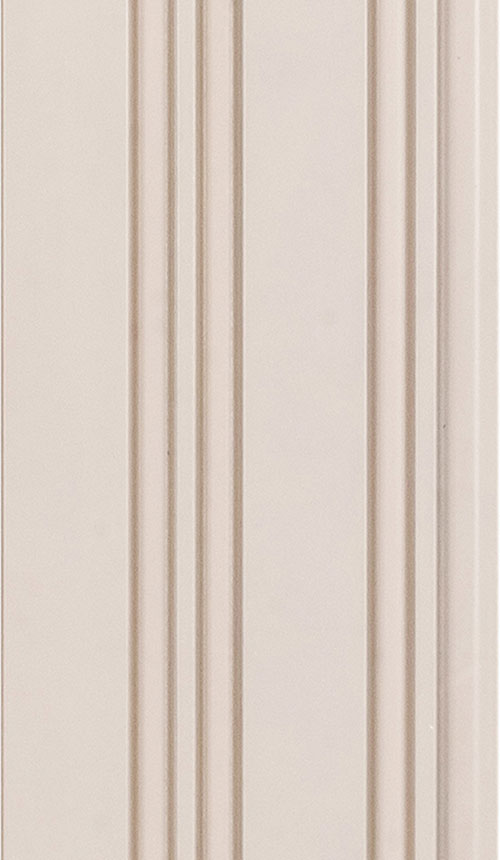 Brown wood louver panel with textured finish and vertical slats, showing wood grain pattern and subtle sheen.
