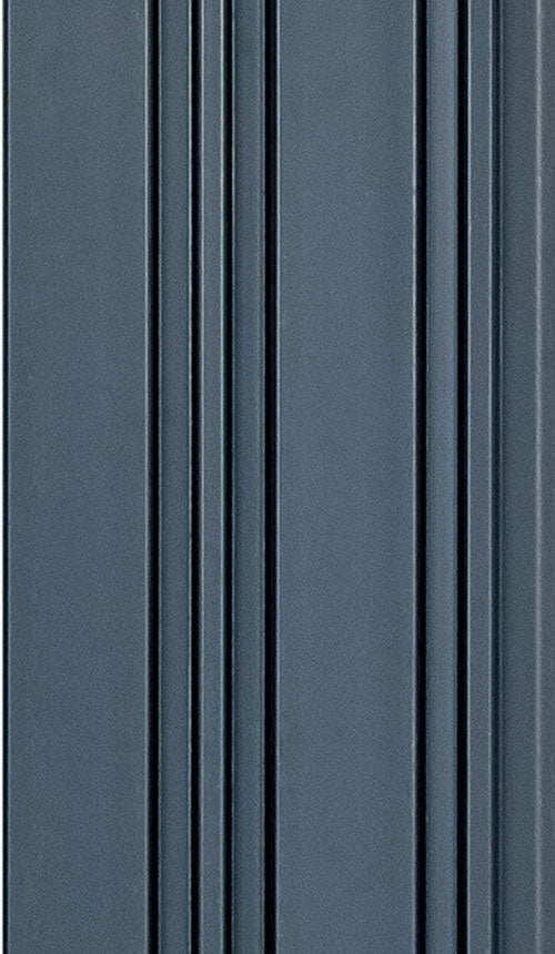 Brown wood louver panel with textured finish and visible wood grain pattern.