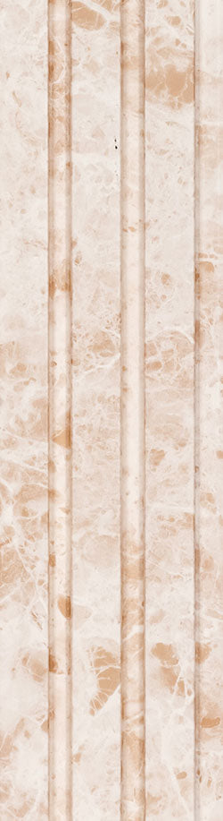 Brown wood louver panel with textured finish and visible wood grain pattern on vertical slats