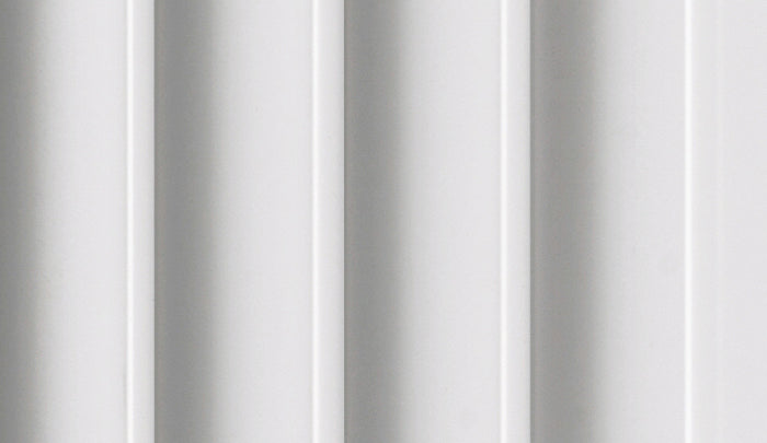 Brown fluted wall panel with textured finish and vertical grooves, showing a detailed surface pattern and slight sheen.