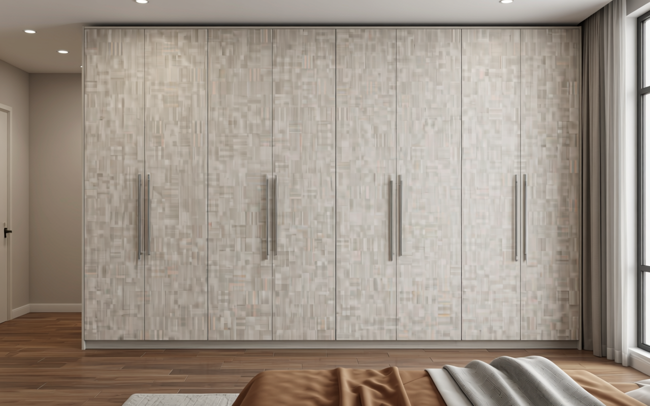 Matte white decorative MDF sheet with subtle texture and uniform color.