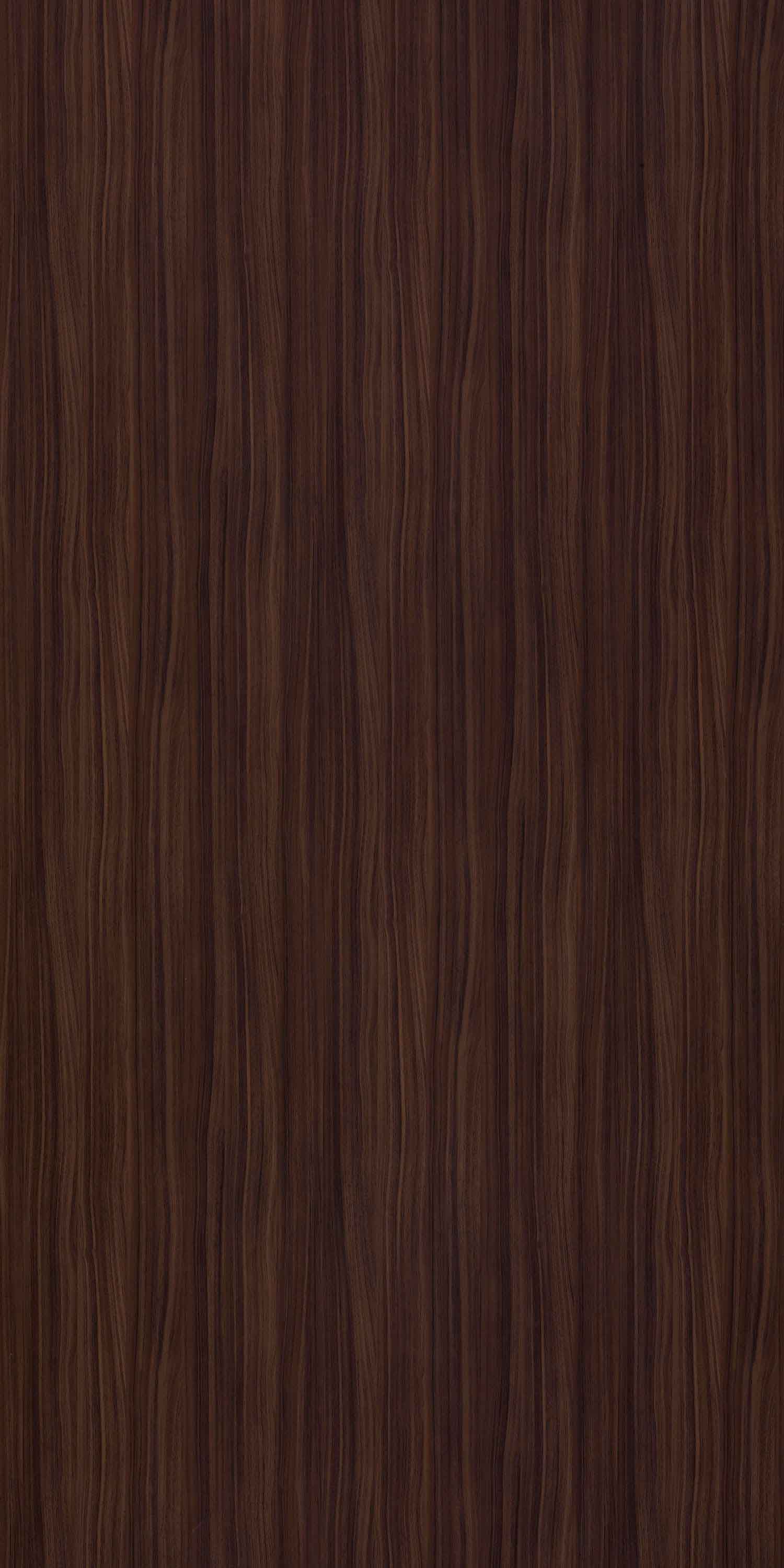 Dark brown wood laminate with glossy finish and wavy wood grain pattern