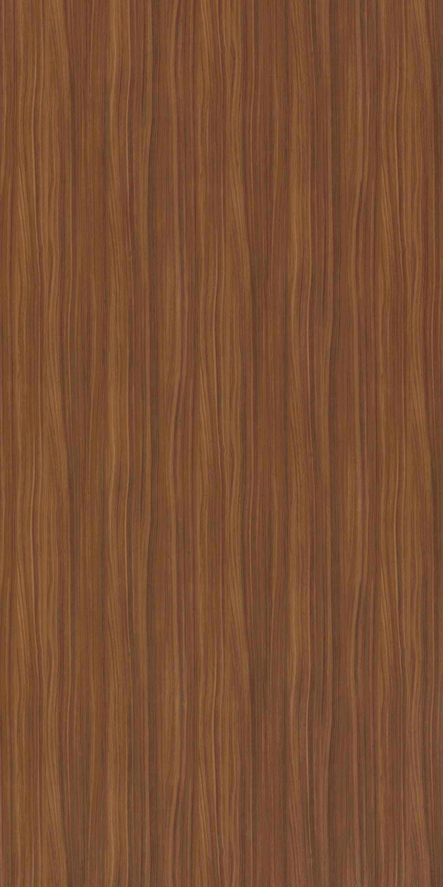 Brown wood grain laminate with suede finish and wavy vertical pattern, showing texture and natural wood appearance.