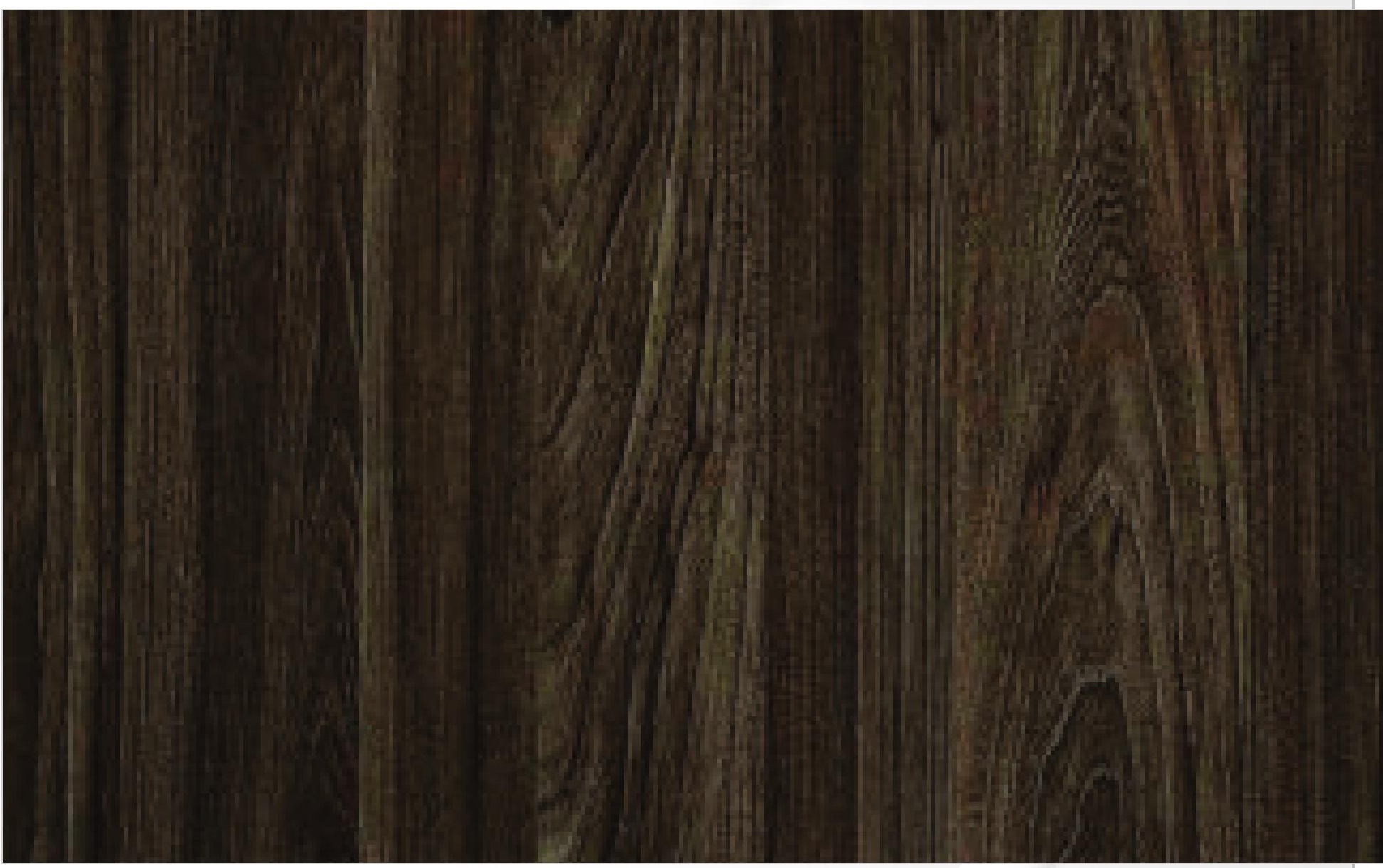Dark brown decorative mdf with textured wood grain pattern and vertical grain direction.