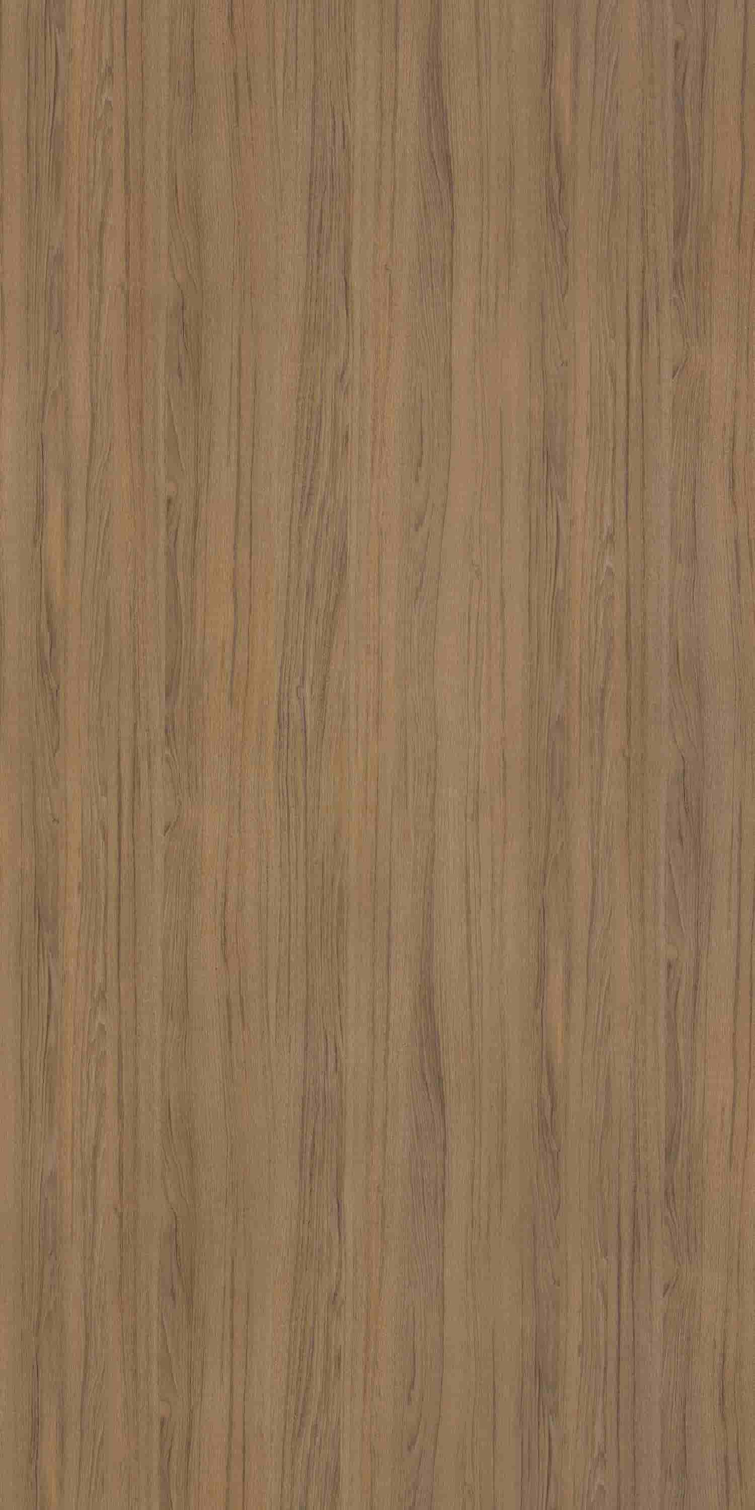 Brown wood grain laminate with suede finish and vertical wood pattern texture