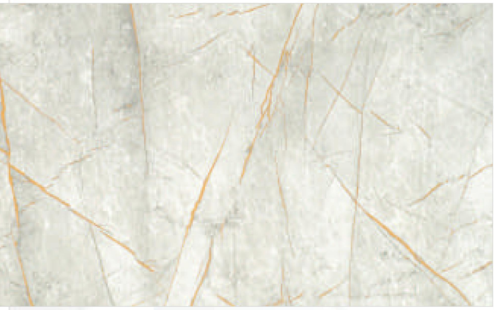 Glossy white marble-patterned decorative MDF with orange veining and subtle texture.