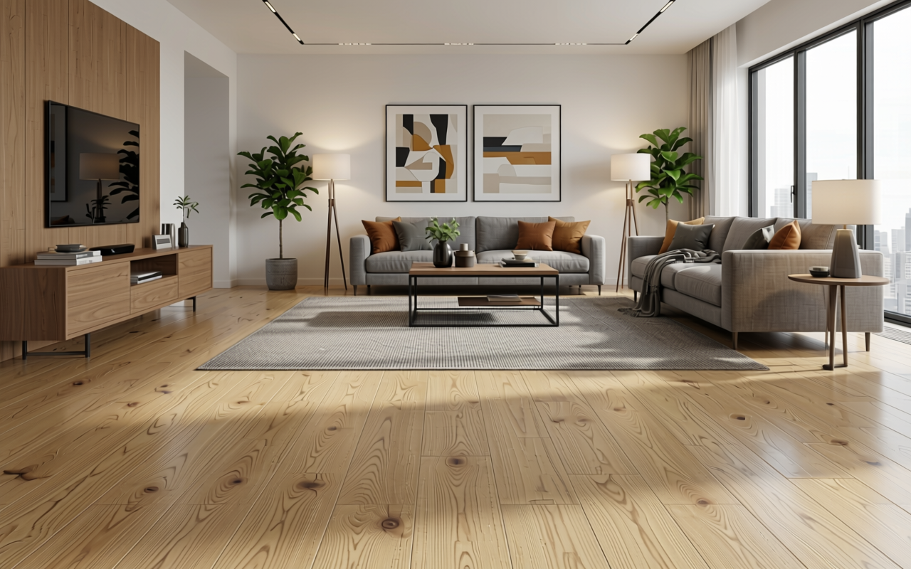 Light brown decorative mdf with wood grain texture and vertical grain direction.