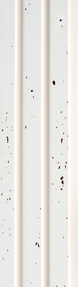 White textured louver panel with speckled pattern and raised vertical slats