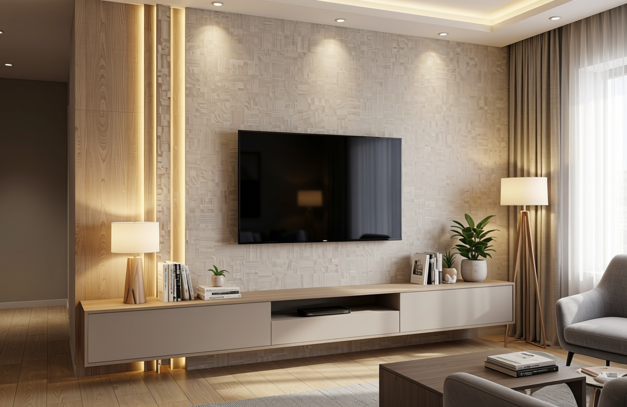 Light beige textured MDF sheet with subtle pattern, decorative finish.