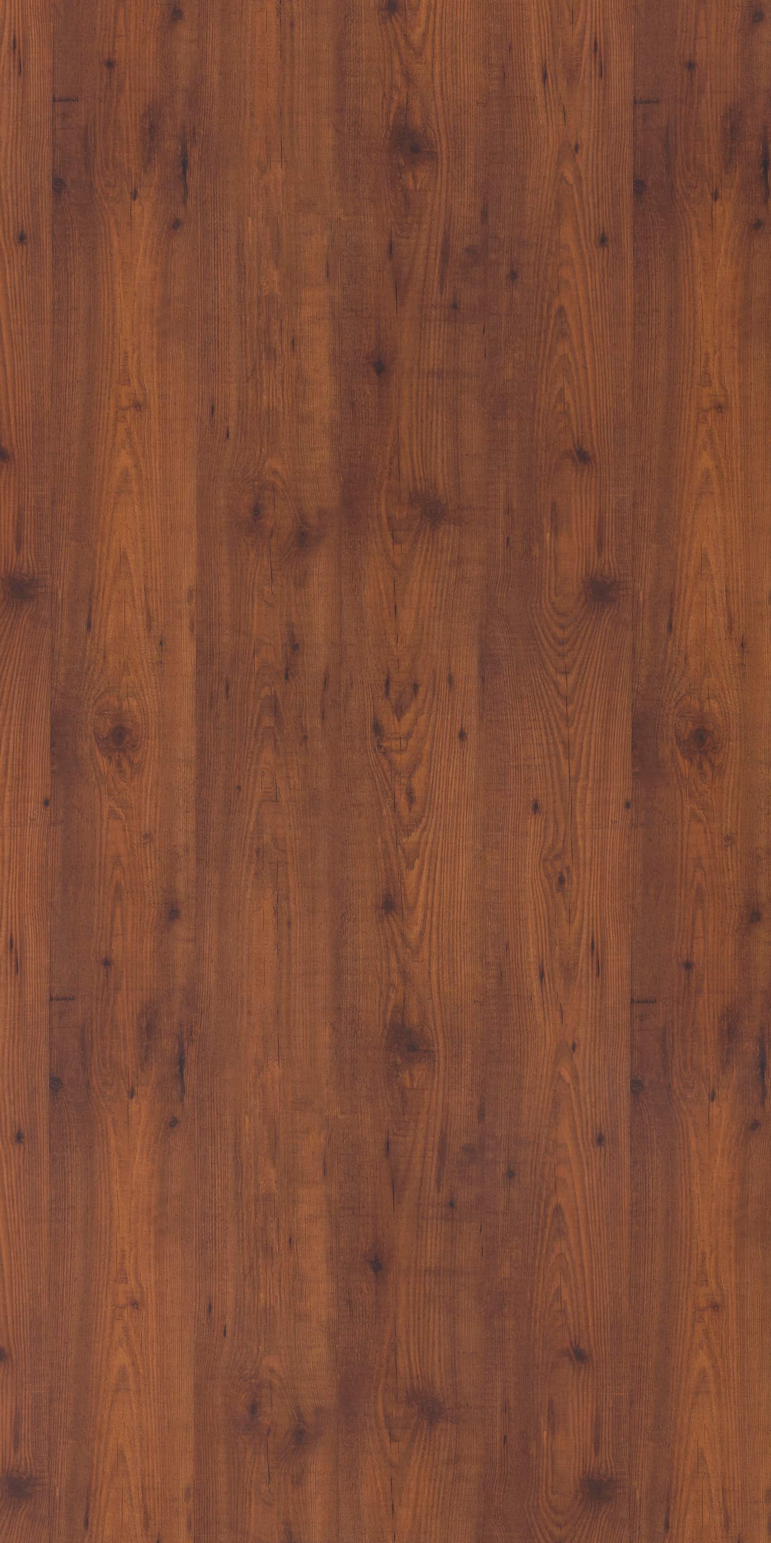 Brown wood grain laminate with suede finish and visible knots and texture.